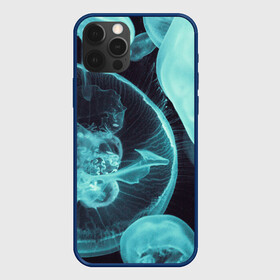 Чехол для iPhone 12 Pro с принтом Медуза в Петрозаводске, силикон | область печати: задняя сторона чехла, без боковых панелей | Тематика изображения на принте: medusa | животные | медузы | мир | подводный | рыбы | щупальца