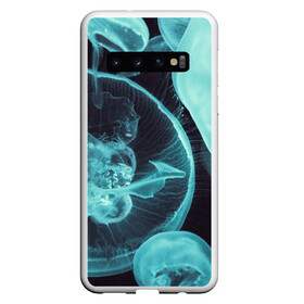 Чехол для Samsung Galaxy S10 с принтом Медуза в Петрозаводске, Силикон | Область печати: задняя сторона чехла, без боковых панелей | Тематика изображения на принте: medusa | животные | медузы | мир | подводный | рыбы | щупальца