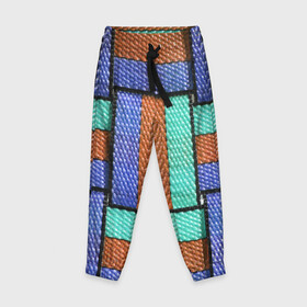 Детские брюки 3D с принтом Stripes в Петрозаводске, 100% полиэстер | манжеты по низу, эластичный пояс регулируется шнурком, по бокам два кармана без застежек, внутренняя часть кармана из мелкой сетки | belt | colorful | lines | stripes | полосы
