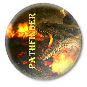 Значок с принтом Pathfinder НРИ в Петрозаводске,  металл | круглая форма, металлическая застежка в виде булавки | pathfinder | roleplaying game | настолка | настольная ролевая игра | настольные игры | настольщик | нри