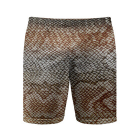 Мужские шорты спортивные с принтом Snake skin в Петрозаводске,  |  | animal | leather | natural | skin | snake | texture | wild