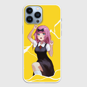 Чехол для iPhone 13 Pro Max с принтом Chika Chika в Петрозаводске,  |  | Тематика изображения на принте: anime | chika | chika fujiwara | kaguya | kaguya shinomiya | love | love detective | love is war | miyuki | shinomiya | аниме | анимэ | кагуя | любовь | любовь   это война | чика