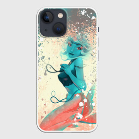 Чехол для iPhone 13 mini с принтом Русалочка | Mermaid (Z) в Петрозаводске,  |  | mermaid | naiad | nymph | rusalka | ведява | водяница | восточнославянская мифология | дух | лесовица | мифология | морская дева | нимфа | русал | русалии | русалка | русалочка | ундина | фараонка