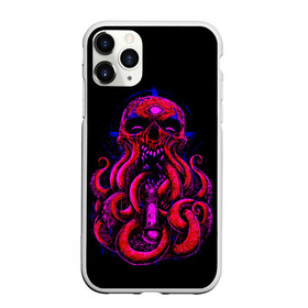 Чехол для iPhone 11 Pro матовый с принтом Череп Осьминог | Octopus Skull в Петрозаводске, Силикон |  | animal | beast | kraken | monster | ocean | octopus | sea | skull | water | waves | вода | животные | звери | кракен | монстр | море | океан | осьминог | рыбы | череп | щупальца