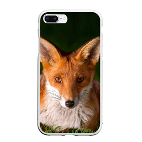 Чехол для iPhone 7Plus/8 Plus матовый с принтом Лисица в Петрозаводске, Силикон | Область печати: задняя сторона чехла, без боковых панелей | Тематика изображения на принте: fox | foxy | животное | звери | лиса | лисенок | лисичка | милая | рыжая | фокс
