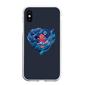 Чехол для iPhone XS Max матовый с принтом Ocean heart. Totoro в Петрозаводске, Силикон | Область печати: задняя сторона чехла, без боковых панелей | Тематика изображения на принте: catbus | fish | heart | kanta | kusakabe | mei | ocean | ogaki | satsuki | surf | susuvatari | tatsuo | totoro | water | waves | yasuko | вода | волны | канта | котобус | кусакабэ | море | мэй | огаки | океан | прибой | рыба | сацуки | сердце | сусуватари