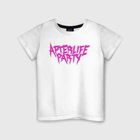 Детская футболка хлопок с принтом Afterlife Party в Петрозаводске, 100% хлопок | круглый вырез горловины, полуприлегающий силуэт, длина до линии бедер | fortnite | gamers | games | music | party | вечеринка | джей бавлин | игры | королевская битва | фортнайт