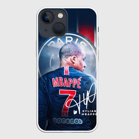 Чехол для iPhone 13 mini с принтом Килиан Мбаппе, PSG в Петрозаводске,  |  | kylian mbappe | автограф | килиан мбаппе | номер 7 | псж | сборная франции | футбол | футболист