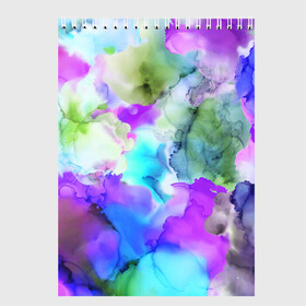 Скетчбук с принтом Акварельная краска в Петрозаводске, 100% бумага
 | 48 листов, плотность листов — 100 г/м2, плотность картонной обложки — 250 г/м2. Листы скреплены сверху удобной пружинной спиралью | Тематика изображения на принте: abstract | art | casual | gradient | summer | texture | watercolor | абстракция | акварель | брызги красок | градиент | краски | лето | повседневный стиль | пятна | разводы красок | разноцветные разводы | текстура | узор