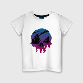 Детская футболка хлопок с принтом Море воров в Петрозаводске, 100% хлопок | круглый вырез горловины, полуприлегающий силуэт, длина до линии бедер | games | microsoft | pirate | rare | sea | xbox