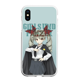 Чехол для iPhone XS Max матовый с принтом Girls und Panzer в Петрозаводске, Силикон | Область печати: задняя сторона чехла, без боковых панелей | darjeeling | girls und panzer | girls und panzer правда | дарджилинг | девочки и танки | девушки и танки | катюша | нисидзуми михо | правда | танки