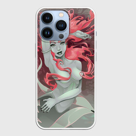 Чехол для iPhone 13 Pro с принтом Красивая русалочка | Beautiful mermaid в Петрозаводске,  |  | mermaid | naiad | nymph | rusalka | ведява | водяница | восточнославянская мифология | дух | лесовица | мифология | морская дева | нимфа | русал | русалии | русалка | русалочка | ундина | фараонка