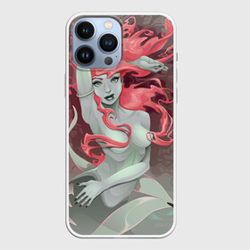 Чехол для iPhone 13 Pro Max с принтом Красивая русалочка | Beautiful mermaid в Петрозаводске,  |  | mermaid | naiad | nymph | rusalka | ведява | водяница | восточнославянская мифология | дух | лесовица | мифология | морская дева | нимфа | русал | русалии | русалка | русалочка | ундина | фараонка