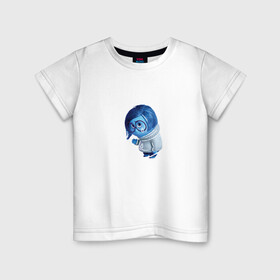 Детская футболка хлопок с принтом Circle of sadness в Петрозаводске, 100% хлопок | круглый вырез горловины, полуприлегающий силуэт, длина до линии бедер | inside out | sadness | vdkarsvet | головоломка | грусть | печаль | эмоции