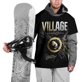 Накидка на куртку 3D с принтом Resident Evil Village в Петрозаводске, 100% полиэстер |  | resident evil village | деревня | игры | итан уинтерс | крылья | обитиель зла | перья | ужасы