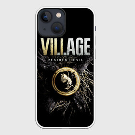Чехол для iPhone 13 mini с принтом Resident Evil: Village в Петрозаводске,  |  | resident evil village | деревня | игры | итан уинтерс | крылья | обитиель зла | перья | ужасы
