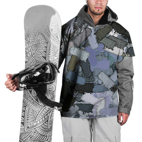 Накидка на куртку 3D с принтом Patchwork в Петрозаводске, 100% полиэстер |  | burlap | patches | patchwork | sackcloth | заплатки