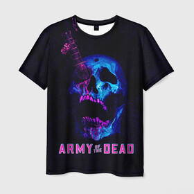 Мужская футболка 3D с принтом Армия мертвецов череп и кинжал в Петрозаводске, 100% полиэфир | прямой крой, круглый вырез горловины, длина до линии бедер | Тематика изображения на принте: army of the dead | money | neon | netflix | star | walking dead | zombie | актер | алмазы | армия мертвецов | деньги | доллары | дракс | дэйв батиста | звезда | зомби | казино | кости | кровь | лас вегас | монеты | неон | нетфликс