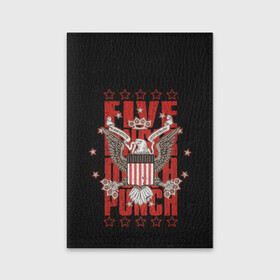 Обложка для паспорта матовая кожа с принтом FFDP Eagle в Петрозаводске, натуральная матовая кожа | размер 19,3 х 13,7 см; прозрачные пластиковые крепления | 5fdp | ffdp | five finger death punch | metal | music | rock | альтернатива | группы | метал | музыка | музыкальная группа | рок | рок музыка | хеви метал