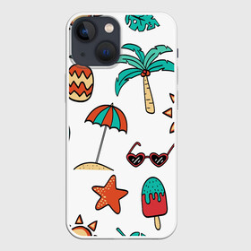 Чехол для iPhone 13 mini с принтом На отдыхе в Петрозаводске,  |  | лето | море | отпуск | пляж | путешестия | солнце