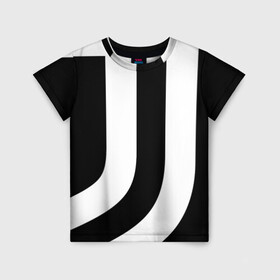 Детская футболка 3D с принтом Juventus | J (2021/22) в Петрозаводске, 100% гипоаллергенный полиэфир | прямой крой, круглый вырез горловины, длина до линии бедер, чуть спущенное плечо, ткань немного тянется | 0x000000123 | juve | juventus | ronaldo | криштьяно | роналдо | юве | ювентус