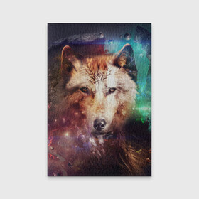 Обложка для паспорта матовая кожа с принтом Красивый волк в Петрозаводске, натуральная матовая кожа | размер 19,3 х 13,7 см; прозрачные пластиковые крепления | wolf | ауф | волк | животные | зверобой | зверь | красивый