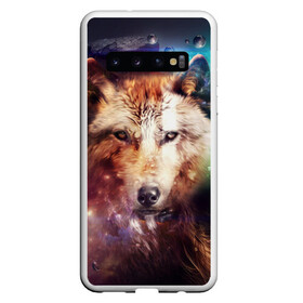 Чехол для Samsung Galaxy S10 с принтом Красивый волк в Петрозаводске, Силикон | Область печати: задняя сторона чехла, без боковых панелей | wolf | ауф | волк | животные | зверобой | зверь | красивый