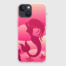 Чехол для iPhone 13 mini с принтом Русалка в Петрозаводске,  |  | mermaid | в море | морская | подводный | русалка | русалочка | ундина