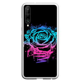 Чехол для Honor P30 с принтом Неоновая Роза Neon Rose в Петрозаводске, Силикон | Область печати: задняя сторона чехла, без боковых панелей | Тематика изображения на принте: flower | flowers | green | nature | neon | pattern | red | rose | roses | spring | summer | весна | зеленый | краски | красная | лето | листва | листья | неон | неоновая | паттерн | природа | роза | розы | узор | фауна | флора | цветок | цветы