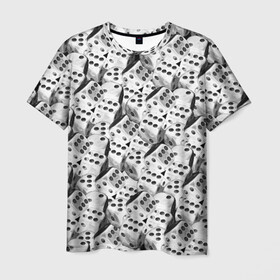 Мужская футболка 3D с принтом Игральные Кости в Петрозаводске, 100% полиэфир | прямой крой, круглый вырез горловины, длина до линии бедер | casino | dice | игральные кости | казино | кубики