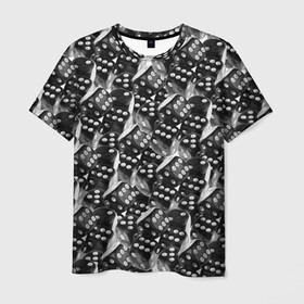 Мужская футболка 3D с принтом Игральные Кости в Петрозаводске, 100% полиэфир | прямой крой, круглый вырез горловины, длина до линии бедер | casino | dice | игральные кости | казино | кубики