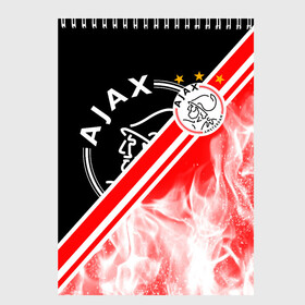 Скетчбук с принтом FC AJAX AMSTERDAM / ФК АЯКС в Петрозаводске, 100% бумага
 | 48 листов, плотность листов — 100 г/м2, плотность картонной обложки — 250 г/м2. Листы скреплены сверху удобной пружинной спиралью | ajax amsterdam | fifa | football | football club. | sport | uefa | английская премьер лига | аякс амстердам | лига финал | матч | спорт | уефа | финал | фифа | футбол | футбольный клуб