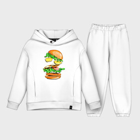 Детский костюм хлопок Oversize с принтом King Burger в Петрозаводске,  |  | burger | burger king | king | бургер | гамбургер