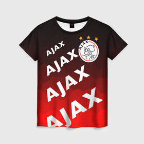 Женская футболка 3D с принтом FC AJAX AMSTERDAM / ФК АЯКС в Петрозаводске, 100% полиэфир ( синтетическое хлопкоподобное полотно) | прямой крой, круглый вырез горловины, длина до линии бедер | ajax amsterdam | fifa | football | football club. | sport | uefa | английская премьер лига | аякс амстердам | лига финал | матч | спорт | уефа | финал | фифа | футбол | футбольный клуб