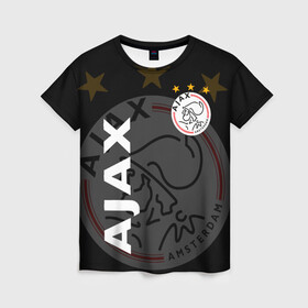 Женская футболка 3D с принтом FC AJAX AMSTERDAM / ФК АЯКС в Петрозаводске, 100% полиэфир ( синтетическое хлопкоподобное полотно) | прямой крой, круглый вырез горловины, длина до линии бедер | ajax amsterdam | fifa | football | football club. | sport | uefa | английская премьер лига | аякс амстердам | лига финал | матч | спорт | уефа | финал | фифа | футбол | футбольный клуб