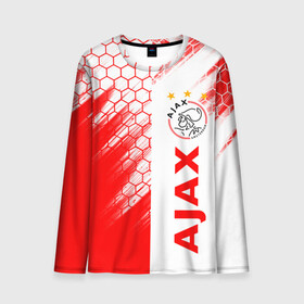 Мужской лонгслив 3D с принтом FC AJAX AMSTERDAM / ФК АЯКС в Петрозаводске, 100% полиэстер | длинные рукава, круглый вырез горловины, полуприлегающий силуэт | Тематика изображения на принте: ajax amsterdam | fifa | football | football club. | sport | uefa | английская премьер лига | аякс амстердам | лига финал | матч | спорт | уефа | финал | фифа | футбол | футбольный клуб