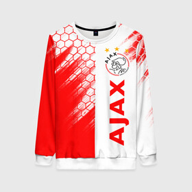 Женский свитшот 3D с принтом FC AJAX AMSTERDAM / ФК АЯКС в Петрозаводске, 100% полиэстер с мягким внутренним слоем | круглый вырез горловины, мягкая резинка на манжетах и поясе, свободная посадка по фигуре | ajax amsterdam | fifa | football | football club. | sport | uefa | английская премьер лига | аякс амстердам | лига финал | матч | спорт | уефа | финал | фифа | футбол | футбольный клуб