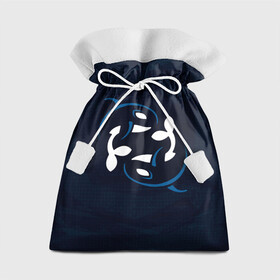 Подарочный 3D мешок с принтом Косатки в Петрозаводске, 100% полиэстер | Размер: 29*39 см | Тематика изображения на принте: whale | кит | киты | косатка | косатки | море | пара