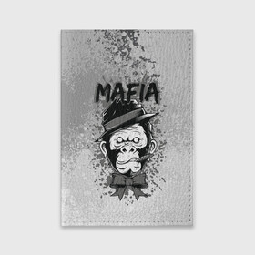 Обложка для паспорта матовая кожа с принтом Mafia в Петрозаводске, натуральная матовая кожа | размер 19,3 х 13,7 см; прозрачные пластиковые крепления | art | арт | графика | животные | звери | мафиози | мафия | обезьяна