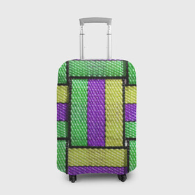 Чехол для чемодана 3D с принтом Цветные Ремешки в Петрозаводске, 86% полиэфир, 14% спандекс | двустороннее нанесение принта, прорези для ручек и колес | colorful | straps | stripes | полосы | ремешки