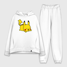 Женский костюм хлопок Oversize с принтом Пикачу Dreams в Петрозаводске,  |  | anime | baby | children | kawaii | kids | pika pika | pikachu | pokeball | pokemon | pokemon go | аниме | детям | кавайный | ленивый | лень | малыш | мультяшный | отдых | персонажи | пика пика | пикачу | покеболл | покемон | покемон го | сон