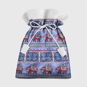 Подарочный 3D мешок с принтом Индийский Орнамент в Петрозаводске, 100% полиэстер | Размер: 29*39 см | Тематика изображения на принте: indian | ornament | индия | орнамент | слоны