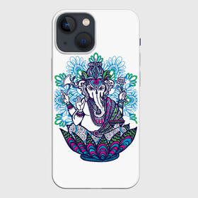 Чехол для iPhone 13 mini с принтом Слон будда в Петрозаводске,  |  | будда | будды | буды | медитация | мир | радужные | руки | слон | слон будды | слоны | спокойствие | топор | туристам | хипи | хобот | хоппи | цветы