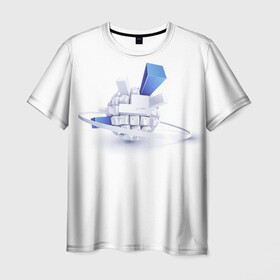 Мужская футболка 3D с принтом Интернет-эпоха в Петрозаводске, 100% полиэфир | прямой крой, круглый вырез горловины, длина до линии бедер | быстрая связь | глобальная деревня | клавиатура | сокращение расстояний | технологии