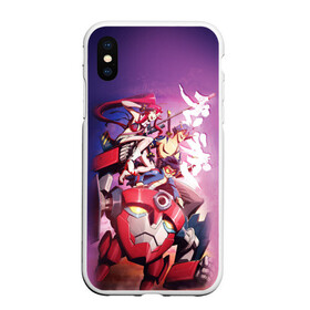 Чехол для iPhone XS Max матовый с принтом Gurren Lagann в Петрозаводске, Силикон | Область печати: задняя сторона чехла, без боковых панелей | Тематика изображения на принте: gurren | gurren lagann | kamina | kittan bachika | nia teppelin | simon | yoko littner | гуррен | гуррен лаганн | симон