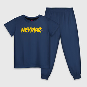 Детская пижама хлопок с принтом Neymar Jr logo в Петрозаводске, 100% хлопок |  брюки и футболка прямого кроя, без карманов, на брюках мягкая резинка на поясе и по низу штанин
 | Тематика изображения на принте: brazil | champions | fifa | junior | neymar | neymar jr | paris saint germain | psg | uefa | бразилия | джуниор | младший | наймар | неймар | пари сен жермен | петух | псж | сборная бразилии | уефа | фифа | футбик | футбол 