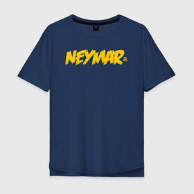 Мужская футболка хлопок Oversize с принтом Neymar Jr logo в Петрозаводске, 100% хлопок | свободный крой, круглый ворот, “спинка” длиннее передней части | Тематика изображения на принте: brazil | champions | fifa | junior | neymar | neymar jr | paris saint germain | psg | uefa | бразилия | джуниор | младший | наймар | неймар | пари сен жермен | петух | псж | сборная бразилии | уефа | фифа | футбик | футбол 