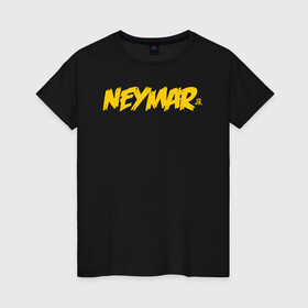 Женская футболка хлопок с принтом Neymar Jr logo в Петрозаводске, 100% хлопок | прямой крой, круглый вырез горловины, длина до линии бедер, слегка спущенное плечо | brazil | champions | fifa | junior | neymar | neymar jr | paris saint germain | psg | uefa | бразилия | джуниор | младший | наймар | неймар | пари сен жермен | петух | псж | сборная бразилии | уефа | фифа | футбик | футбол 