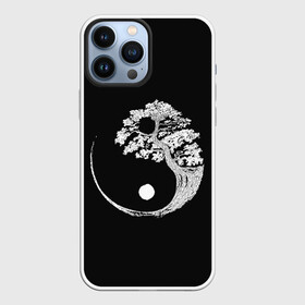 Чехол для iPhone 13 Pro Max с принтом Yin and Yang. Bonsai Tree в Петрозаводске,  |  | black | bonsai | buddhism | dualism | esotericism | evil | good | japan | negative | philosophy | positive | tree | white | yang | yin | zen | белое | бонсай | буддизм | дерево | дзен | добро | древо | дуализм | зло | инь | негатив | позитив | философия |