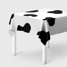 Скатерть 3D с принтом Cow print в Петрозаводске, 100% полиэстер (ткань не мнется и не растягивается) | Размер: 150*150 см | cow | summertime | корова | лето | минимализм